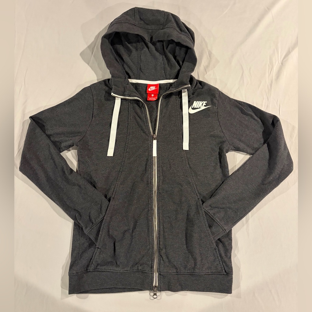 Nike Women's Dark Gray Full Zip Hoodie Size Small